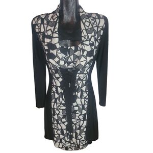 Artex Fashions Vintage 90's Elegant  Black and White Dress Suit M